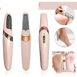 Portable USB Electric Pedicure Grinder with Removable Roller Heads for Callus and Dead Skin Removal