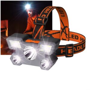 5 LED Flashlight Rechargeable with Built in Battery Strong Light Camping Adventure Fishing Head Light Headlamp
