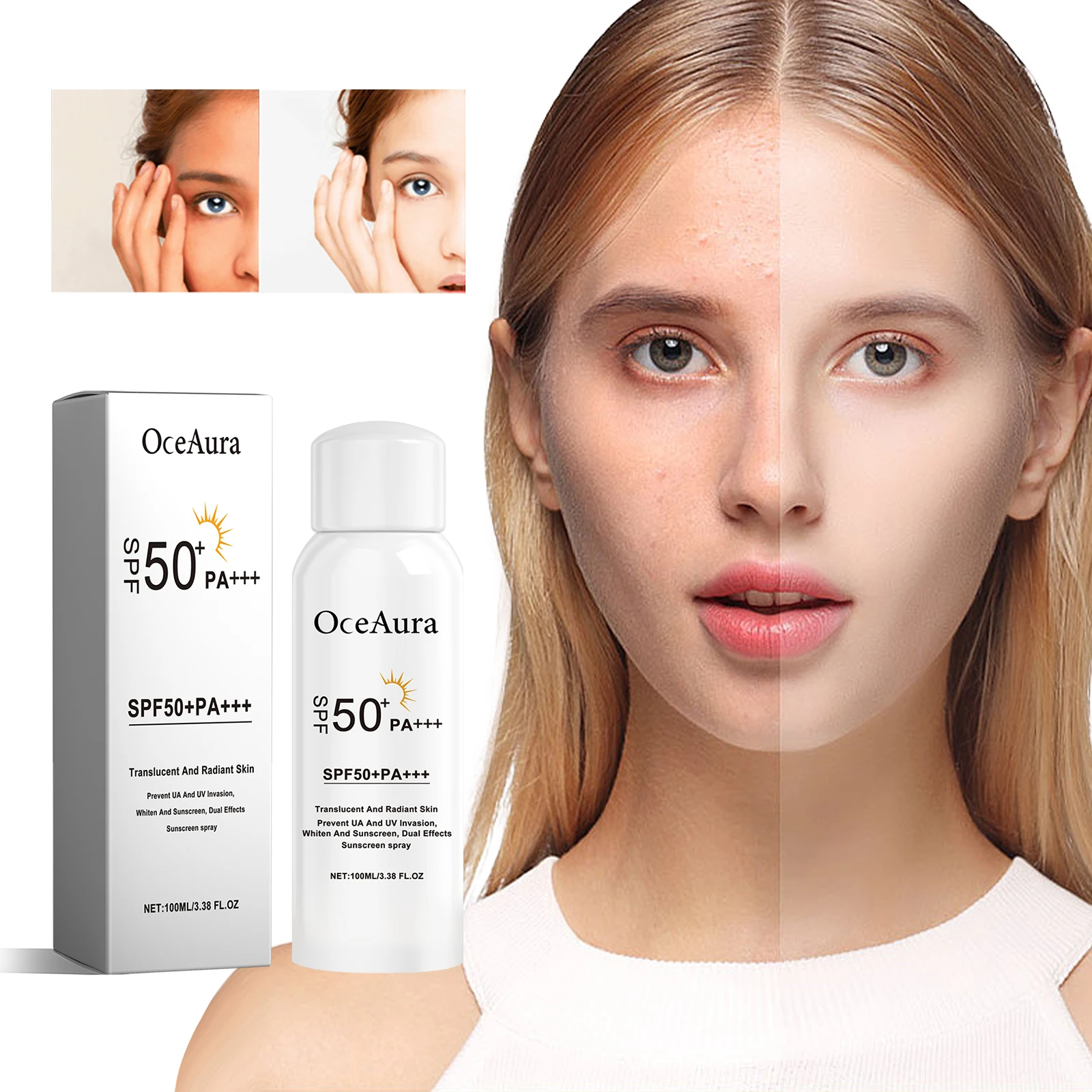 Sunscreen Spray Body Face Nourish Anti Solar Lasting Oil Control Uv Protection Sunblock Waterproof Anti Sun Spray