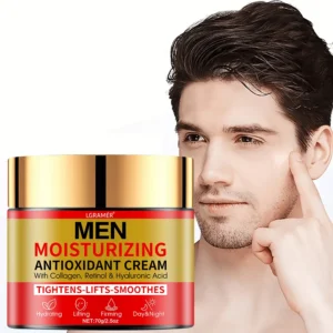 Men's Collagen Moisturizing Cream for Anti-Aging, Lightening Spots and Wrinkles, Whitening Cream to Make Your Skin