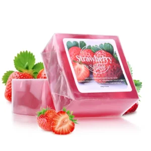 Strawberry Soap Plant Essential Oil Soap Deep Cleansing Handmade Soap for Cleansing and Bathing Portable Soap for Travel