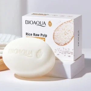 White Rice Raw Pulp Facial Soap Face Wash Foam Facial Cleanser Moisturizing Oil Control Body Bathing Handmade Soap