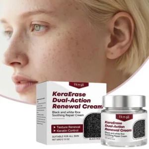 Black White Rice Sooth Repair Cream KeraErase Dual-Action Renewal Cream Hydrating Nourish Face Body Rejuvenating Moisturizer