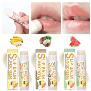 Sunscreen Lip Balm SPF 30 UVA Protection Lips Moisturizer Watermelon Coconut Banana Flavor Colorless Lipstick Sun Care