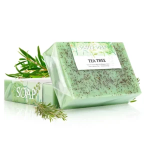 Exfoliating and Anti Acne Natural Handmade Whitening Cream Tea Tree Oil Bubble Soap Deep Cleansing & Skin Balance