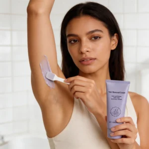 Hair Removal Cream, Skin Softening & Gentle Depilatory Cream for Sensitive Skin, Quickly and Gently Removes Unwanted Body
