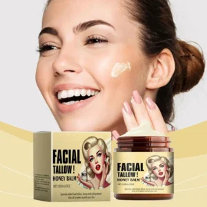 Beef Tallow Face Moisturizer Whipped Beef Tallow & Honey Balm Face & Body Skin Care Grass Fed Grass Finished Face Cream