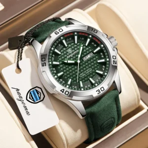 Luxury Sports Men Watch Luminous Waterproof Chronograph Date Man Wristwatch Leather Quartz Business Men's Watches