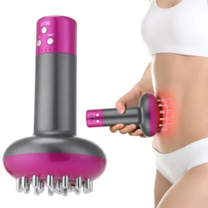 Electric Lymphatic Drainage Massage Machine Meridian Body Brush Microcurrent Anti-Cellulite Guasha Physiotherapy Device