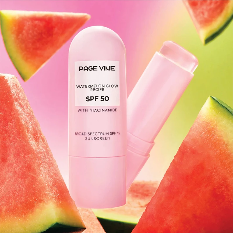 Watermelon Niacinamide High Gloss Sunscreen Stick Moisturizing Brightening Portable Face Body Sunscreen Facial Care