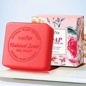 Handmade Soap Natural Herbal Rose Essential Oil Soap Oil Control Bath Soap, Deep Cleansing and Moisturizing the Skin