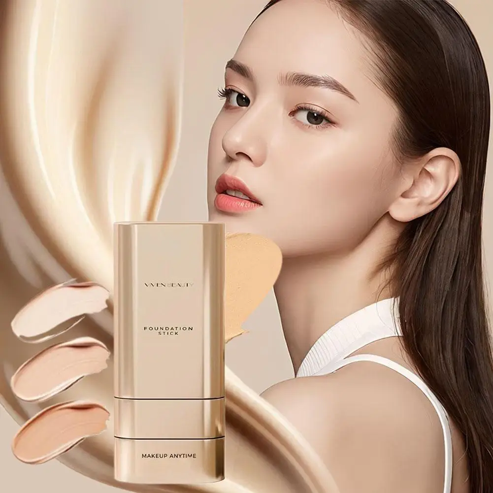 Double Headed Foundation Stick Long Lasting Nourishing Sunscreen Facial Make Up Concealer Oil Control Dark Circles Corrector