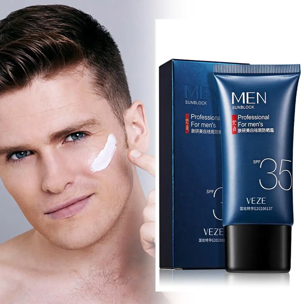 Sunscreen Cream For Men Non-Greasy Moisturizing Sunscreen For Face Protection Body Sunscreen Lotion Whitening Skin Care