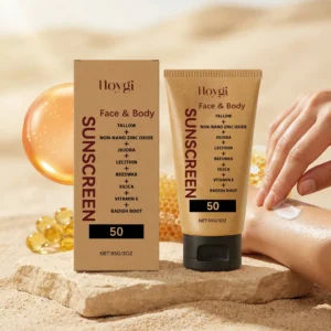 Lightweight Sunscreen Cream Deep Moisturizing Relief Dryness & Redness Nourishing UV Protection Non-sticky Sunblock Lotion