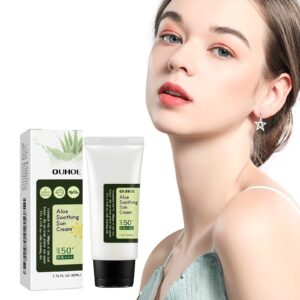 Aloe Vera Protective Cream Hydrating Refreshing UV SPF 50+ Isolation Sunscreen Moisturizing Facial Body for Daily Sun Protection