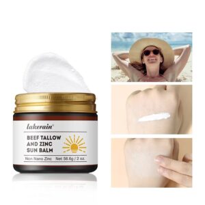 Large Capacity Filling Sunscreen Beef Tallow And Zinc Sun Balm Moisturizing Water Resistant Skin Sun Protection Protects Calms
