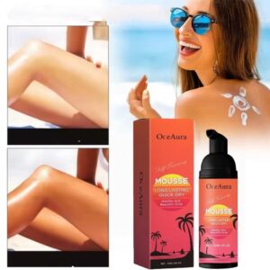 Body Self Tanning Mousse Boosting Summer Sunscreen Protection Fake Tan Accelerator Spray Post-Sun Repair Cream Tanning-Enhancing