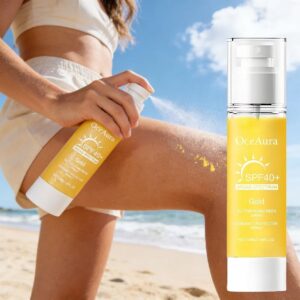 Facial Shiny Protection Sunscreen Spray SPF40+ Non-Sticky UV Isolation Anti-Oxidation Moisturizing Body Sunblock for Face Skin