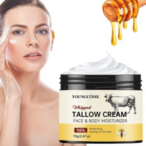 Beef Tallow Paste Deeply Moisturizer Honey Balm Brightening Wrinkle Remover Grass Fed Tallow Wild Honey Face Body Cream Skin