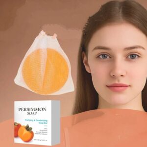 Persimmon Soap Bar for Body Odor Persimmon and Green Tea Extract For Men & Women Gentle on All Skin Types Natural Body Odor Soap