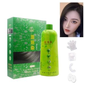 Brimless Shampoo Hair Dye Coloring Shampoo Nourishes Long Lasting For Men Women Bubble Gray Hair Dye Shampoo 500ml