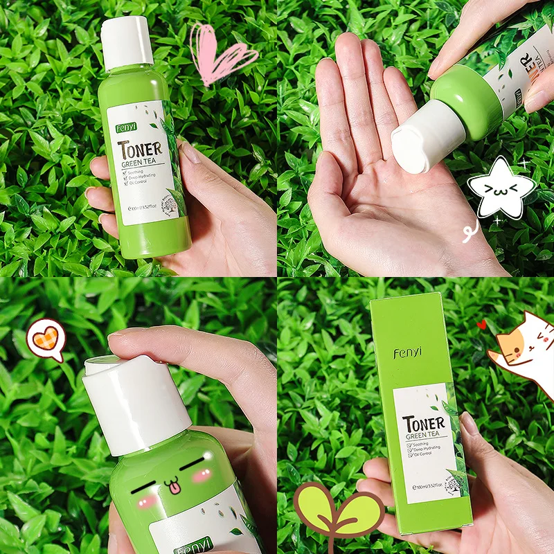 Green Tea Face Tonic Hydration Smooth Facial Toner Skin Care Oil Control Moisturizing Nourishing Soften Skin Cosmetics