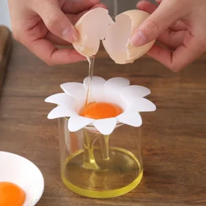 Creative Flower Egg Extractor Handy Egg White Separator for Baking Reusable Flower Egg Separator