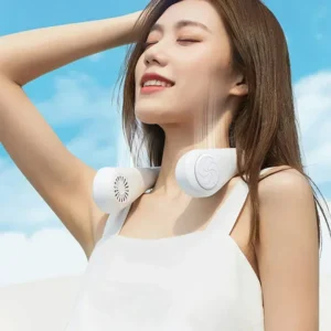Portable Mini Home Summer Air-cooled Neck Hanging Fan for Outdoor Sports, Running, Travel Without Blades, Wearable USB Neck Stra