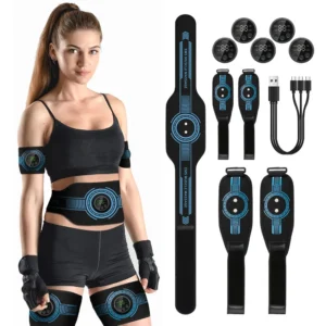 Portable EMS Abdominal Fitness Belt with USB Charging Muscle Stimulator EMS Core Muscle Training Belt USB Rechargeable