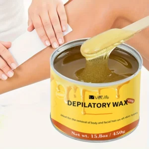 Honey Depilatory Wax for Hair Removal Gentle Adhesion Easy Application Suitable for All SkinTypes Gentle Depilation