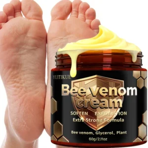 Nourishing Bee Venom Foot Care Cream for Dry, Rough Feet Bee Venom Foot Cream Softening & Gentle Exfoliation