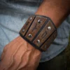 Vintage Middle Ages Rune Men's Leather Bracelet Myth Nordic Viking Style Retro Leather Bracelets