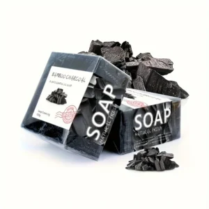 Moisturizing Handmade Bamboo Charcoal Soap with Essential Oils – Rich Lather, Deep Cleansing & Hydrating