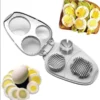 Multi-Function Stainless Steel Egg Slicer for Eggs, Fruits and Soft Vegetables 3-in-1 Egg Cutter with Stainless Steel