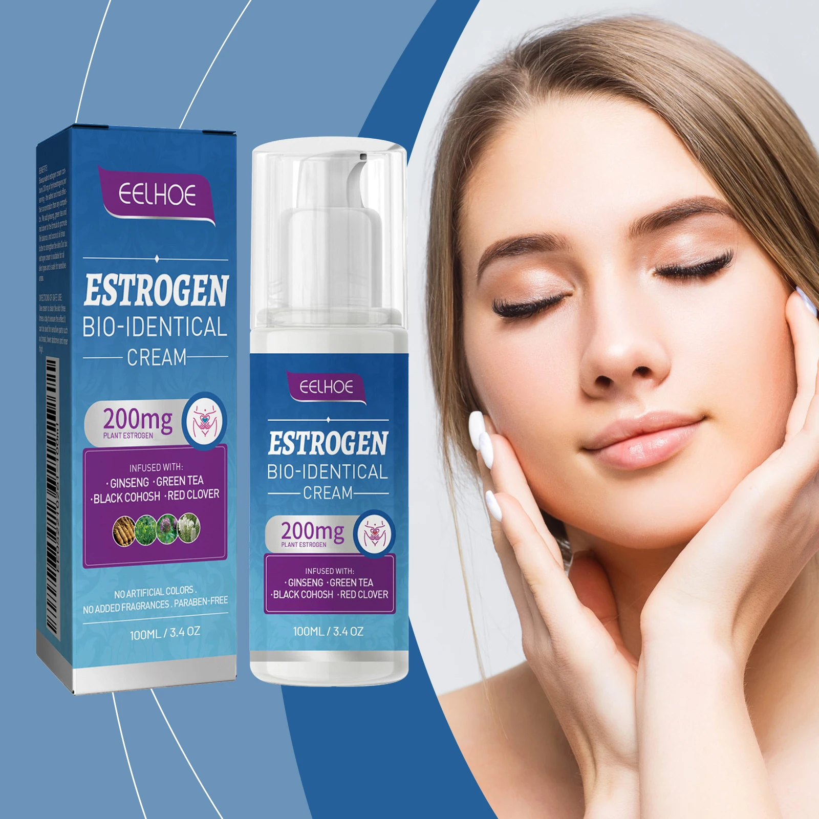 Progesterone Cream for Menopause Middle-Aged Elderly Woman Progesterones Women Hormonal Balance Menopause Estrogen Cream