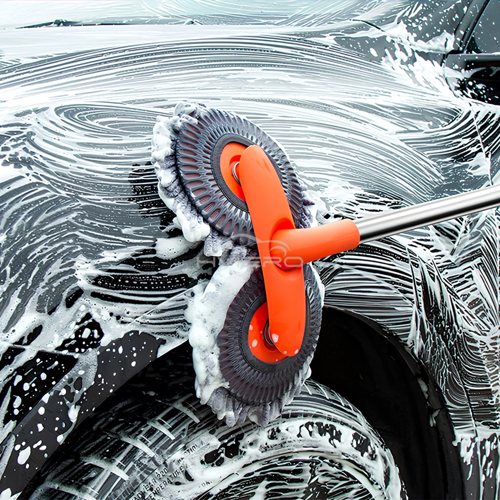 Car Cleaning Wash Multipurpose Kit Microfiber Brush Mop Sponge Wipe Auto Home Tools Universal Clean Accessories Yellow Gray