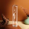 Modern Glass Incense Burner Anti-Ash Flying Incense Holder with Removable Glass Ash Catcher for Home Decor Yoga Meditation