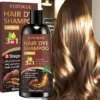 Light Brown Hair Dye Shampoo | 3-Step Easy Application For Natural Gray Coverage & Moisturizing Care