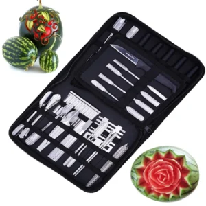 46PCS Vegetable and Fruit Carving Kit – DIY Food Decoration & Garnishing Tools DIY Garnishing & Slicing Tool Set