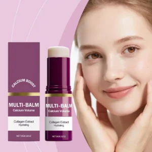Calcium Volume Multi Balm Stick,Collagen Moisturing Stick Face Cream Anti Wrinkle Hydrating For Eyes Neck Face Skincare