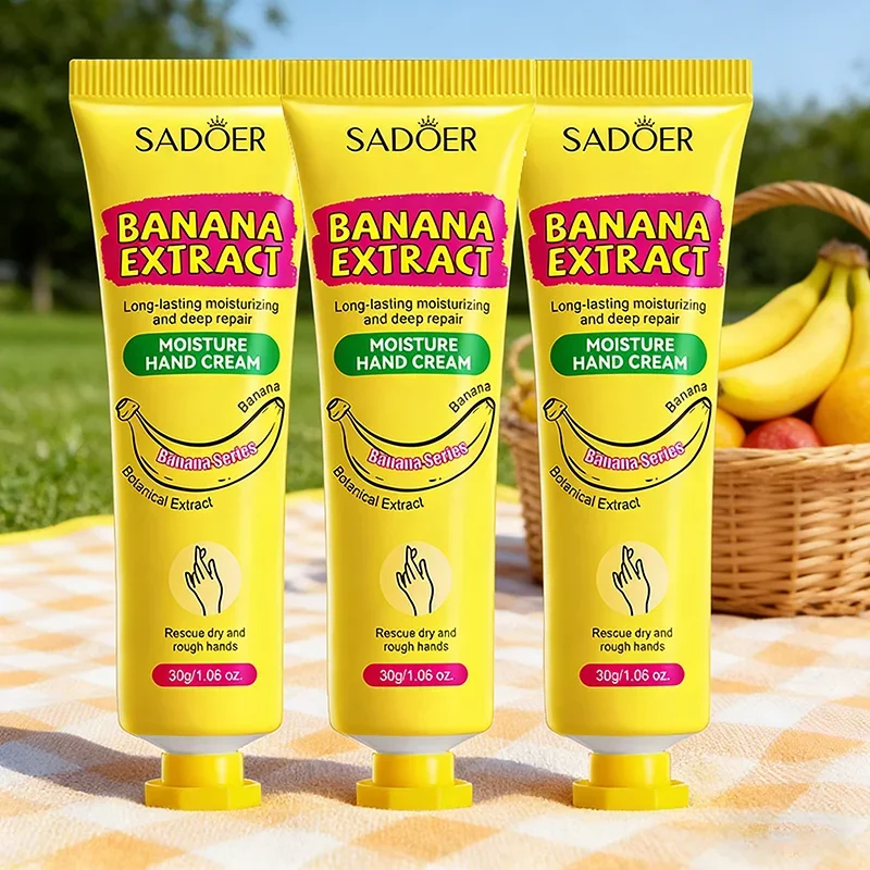 Banana Hand Cream Anti-Drying Crack Moisturizing Brightening Repairing Hand Creams for Hands Skin Care