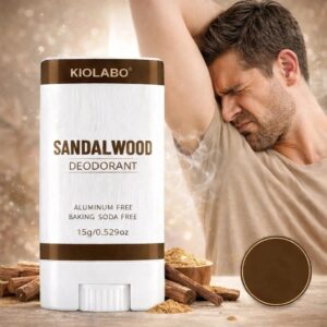 Sandalwood Whole Body Deodorant Stick – 72H Long-Lasting Odor Control, Natural Fragrance, Aluminum