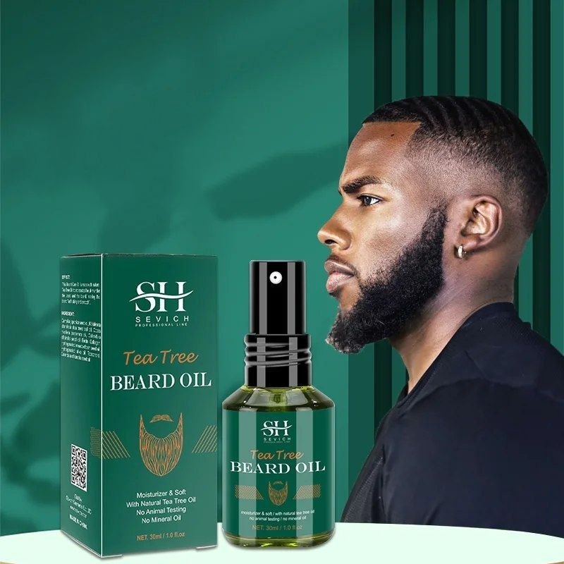 Tea Tree Growth Beard Oil Fast Effective Beard Growth And Clean Skin Thick & Supple Beard Care Essence For Men