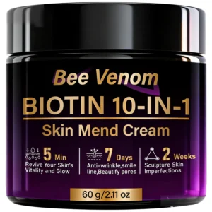 Bee Venom Biotin 10-in-1 Skin Mend Cream, Anti-Wrinkle & Anti-Aging, Fast Revitalizing & Firming, 5 Min Glow