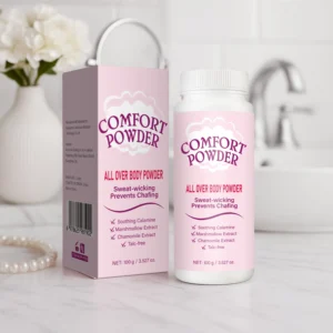Comfort Powder All Over Body Powder - Sweat Wicking, Chafing Prevention, Odor Resistant, Talc-Free Dry Comfort for Women & Men