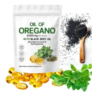 Premium Oil of Oregano Softgels with Black Seed Oil | Daily Wellness Formula Organic Oil of Oregano Softgel Capsules