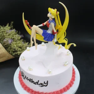 Anime Sailor Moon Tsukino Action Figure Wings Toy Doll Cake Decoration Collection Model Girls Gift Toy for Children