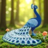 Blue Peacock Building Blocks, Party Games, DIY Crafts, Stress-Relief Blocks, Company Reception Desk, Living Room and Study Decorations, Holiday Gifts, Christmas Eve Gifts, Christmas
