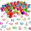 10pcs Assorted Stamps for Self-ink Stamps Toy Stamps Smiley Face Seal Scrapbooking DIY Painting Photo Album Decoration