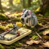 Cute little mouse and mouse trap game creative design building block model, suitable for birthday gifts